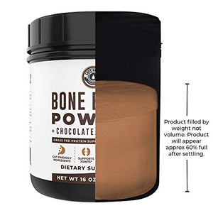 Bone Broth Protein Powder Chocolate 1 lb, Grass Fed, Non-GMO Ingredients, Gut-Friendly*, Dairy Free Protein Powder, Left Coast Performance…