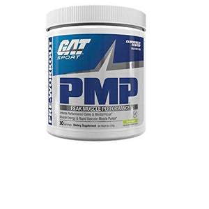 GAT PMP (Peak Muscle Performance), Next Generation Pre Workout Powder for Intense Performance Gains, Green Apple, 30 Servings