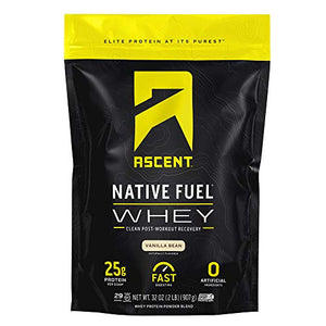 Ascent Native Fuel Whey Protein Powder - Vanilla Bean - 2 lbs