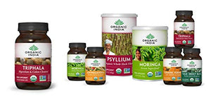 Organic India Triphala Herbal Supplement - Digestion & Colon Support, Immune System Support, Adaptogen, Nutrient Dense, Vegan, Gluten-Free, USDA Certified Organic, Non-GMO - 90 Capsules