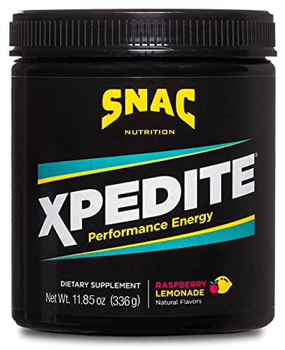 SNAC XPEDITE Preworkout Performance Energy Drink Supplement, Raspberry Lemonade Pre Workout Powder, 336 Grams (24 Servings)