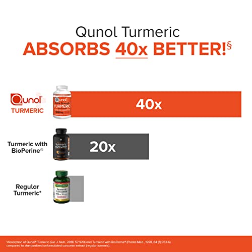 Turmeric Curcumin Softgels, Qunol with Ultra High Absorption 1500mg, Joint Support, Dietary Supplement, Extra Strength, 180 Softgels
