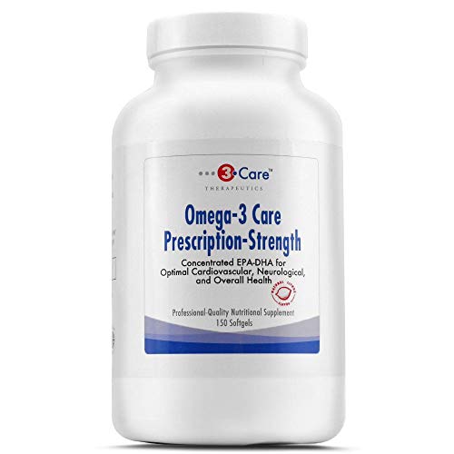 3Care® Prescription Strength Fish Oil 3,600mg [ EPA 1840mg + DHA1520mg + 240 Omega 3 Fatty Acids ] Omega-3 Supplement [ 150-count Softgels ]