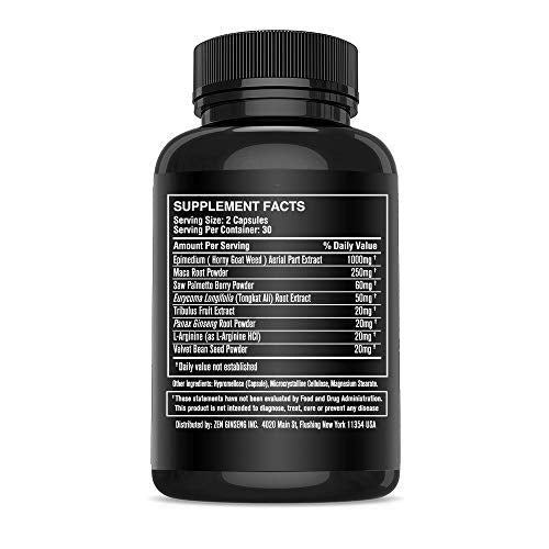 2 Premium Horny Goat Weed Plus with Maca Root & Tongkat Ali, Enhanced Energy Complex for Men. Natural Energy Boost, Supports Stamina, Performance & Drive. 120 Capsules