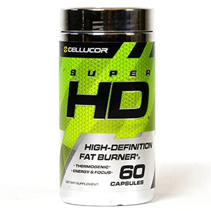Cellucor Super HD Thermogenic Fat Burner Weight Loss Supplement, Appetite Suppressant, & Energy Booster Capsimax, Green Tea Extract, 160mg Caffeine & More 60 Capsules (Packaging May Vary)