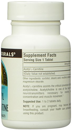 Source Naturals Acetyl L-Carnitine, 500mg, 30 Tablets
