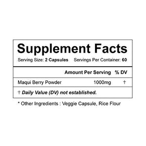 Vitapia Maqui Berry 1000mg - 120 Veggie Capsules - Vegan and Non-GMO - Superfood - Powerful Antioxidant, Immune Support*