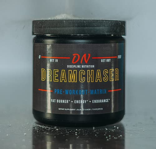 Dreamchaser Pre Workout Matrix Powder | Blue Ice Flavor | Energy, Endurance, Pumps, Mood, Focus Supplement | 30 Servings | Women & Men | Synephrine HCL 30 MG | 250 MG Caffeine