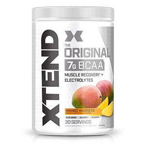 XTEND Original BCAA Powder Mango Madness - Sugar Free Post Workout Muscle Recovery Drink with Amino Acids - 7g BCAAs for Men & Women - 30 Servings