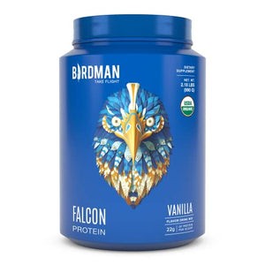 Birdman Falcon Organic Vegan Protein Powder with BCAAs, 33 Servings, No Fillers, Plant Based, Keto, Low Carb, Low Calorie, Dairy Free, Gluten Free, Non-GMO, Vanilla, 2.18lb