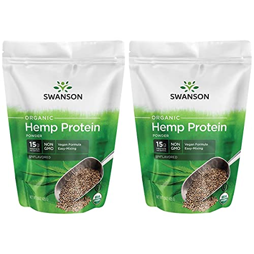 Swanson Certified Organic Hemp Protein 15 Ounce (425 g) Pwdr (2 Pack)