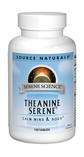 Source Naturals Theanine Serene with GABA - Calm Mind & Body, Supports Relaxation & Focused Attention - 120 Tablets