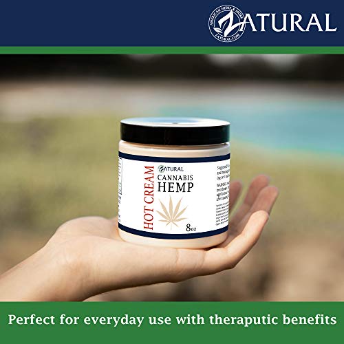 Zatural Hemp Hot Cream with Essential Oil Blend, Aloe, Hemp, and More (8oz jar)