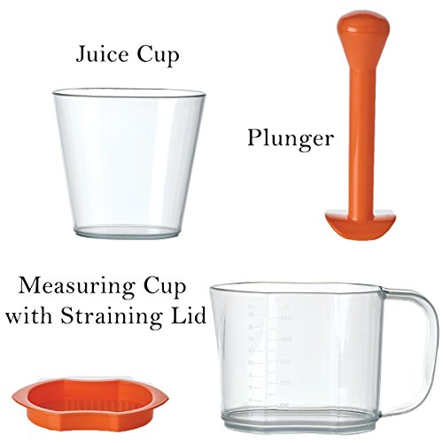 Farberware Professional Hand Crank Manual Juicer, White/Orange