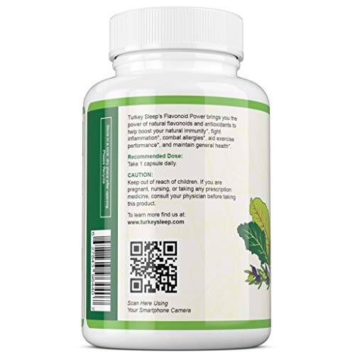 Turkey Sleep - Premium Quercetin & Olive Leaf Extract with BioPerine Supplement - Immune Boosting Support - Natural Allergy Relief - Anti-Oxidant