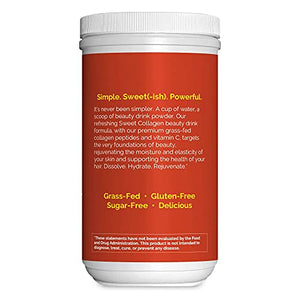 Zint Sweet Collagen Powder Beauty Drink Mix (Pineapple Orangeade): Delicious Hydrolyzed Collagen Peptides Protein Supplement - Grass-Fed, Zero Sugar, Non-GMO, Gluten-Free, 10 oz