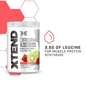 XTEND Original BCAA Powder Strawberry Kiwi Splash | Sugar Free Post Workout Muscle Recovery Drink with Amino Acids | 7g BCAAs for Men & Women | 30 Servings