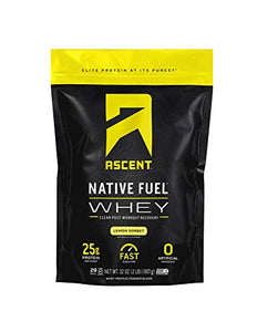 Ascent Native Fuel Whey Protein Powder - Lemon Sorbet - 2 lbs