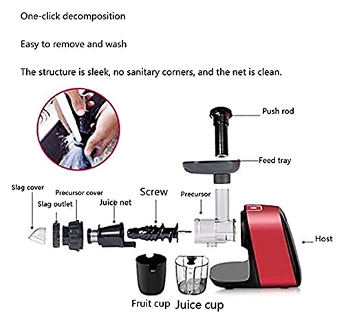 Juicer Machines Juicer Juicer, Slow Masticating Juicer Juicer Whole Fruit Vegetable Extractor Anti-Oxidation,Juicer Machines Vegetable and Fruit,Non-Slip Pad at The Bottom, All-Round Heat Dissipa