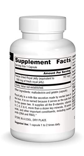 Source Naturals Royal Jelly, 500mg, 30 Capsules