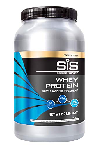 SCIENCE IN SPORT Whey Protein Powder, 22g Protein, 5g BCAAs, 2.5g Leucine, Increases Rate of Muscle Protein Synthesis, Low Carb, Maintenance & Growth of Lean Muscle Mass, No Added Sugar Vanilla 2.2lbs
