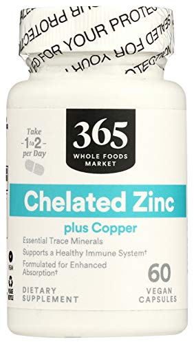 365 by Whole Foods Market, Zinc Chelated, 60 Capsules