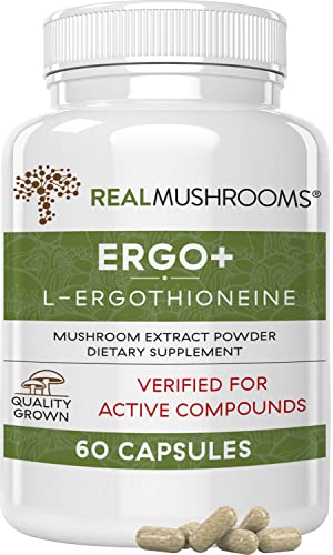 L-Ergothioneine Supplement, Oyster and Shitake Mushroom Extract, Immune Support Supplement with Beta Glucans, Longevity & Immune Support (60 Caps)