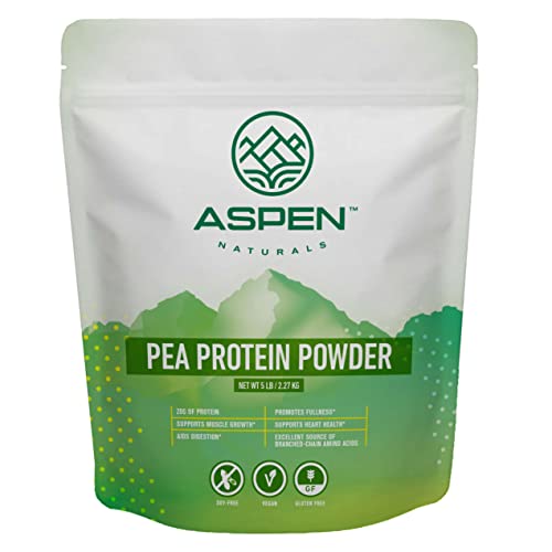 Aspen Naturals Pea Protein Powder (5 lb) Unflavored, Plant Based, Gluten Free, Non-GMO Vegan Protein Powder and Keto & Low Carb