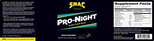 SNAC Pro-Night Quality Protein Blend for Nighttime Muscle Recovery, Chocolate