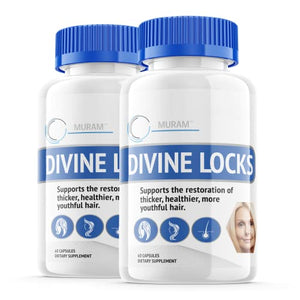 (2 Pack) Divine Locks Hair Supplement, Hair Vitamin, 2 Month Supply