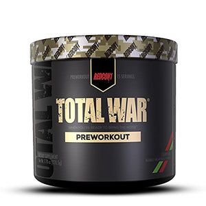 Redcon1 - Total War - Preworkout - All New (15 Servings) (Cherry Lime) Boost Energy, Long Lasting Endurance, Laser Like Focus, Citrulline Malate, Beta-Alanine, Keto Friendly