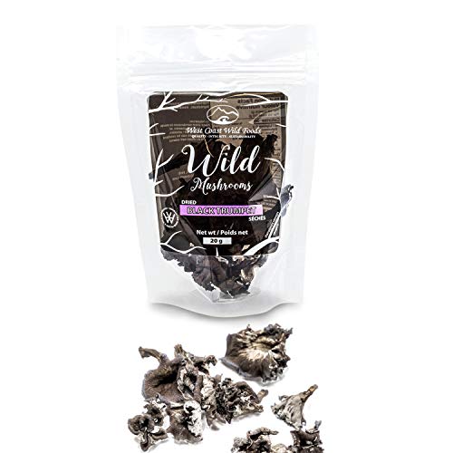 West Coast Wild Foods | Dried Wild Mushrooms (Black Trumpet, 0.70oz - 20g)