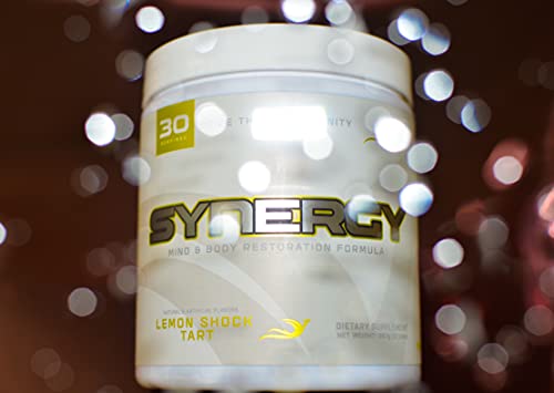 Reforged Synergy | Post-Workout Recovery Formula | Nootropic Muscle Builder Drink Mix w/Creatine, Alpha-GPC, L-Carnitine L-Tartrate, & Ashwagandha | Zero Calorie, Lemon Shock Tart, 30 Servings