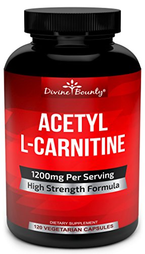 Acetyl L-Carnitine Capsules 1200mg Per Serving - L Carnitine Supplement 120 Vegetarian Capsules