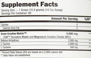 Controlled Labs Green Magnitude, Synergistic Creatine Formula, Promotes Strength, Stamina, and Performance, Helps Maintain Workout Intensity, 80 Servings, Sour Green Apple