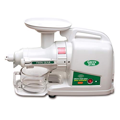 Tribest GP-E1503 Greenstar Deluxe Twin Gear Cold Press Masticating Juice Extractor, White