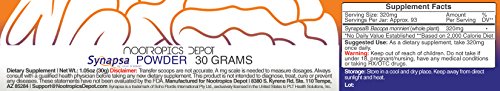 Synapsa Bacopa Monnieri Powder | 30 Grams | Whole Plant Extract | Ayurveda Supplement | Clinically Proven to Enhance Learning, Memory and Mental Performance