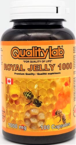 QUALITYLAB Royal Jelly 1000 mg 100 softgel Capsules (Made in Canada)