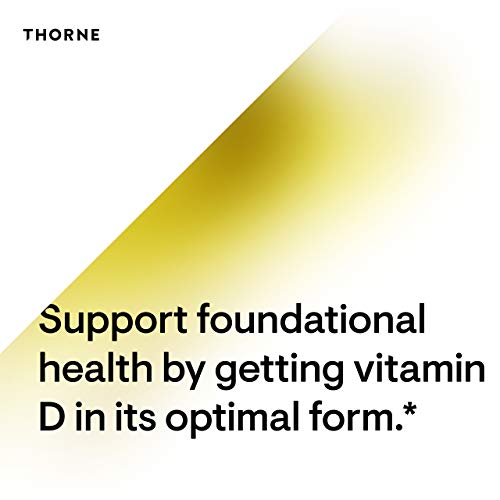 Thorne Research - Vitamin D-1000 - Vitamin D3 Supplement (1,000 IU) for Healthy Bones and Muscles - 90 Capsules