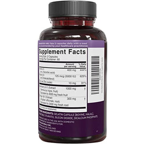 Viva Naturals Elderberry, Vitamin C, Zinc, Vitamin D3 5000 IU & Ginger - Antioxidant & Immune Support Supplement, 2 Month Supply (120 Capsules) - 5 in 1 Daily Immune Support for Adults