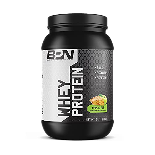 Bare Performance Nutrition, Whey Protein Powder, Meal Replacement, 25G of Protein, Excellent Taste & Low Carbohydrates, 88% Whey Protein & 12% Casein Protein (27 Servings, Apple Pie)