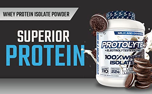 VMI Sports | ProtoLyte Whey Isolate Protein Powder | Low Calorie Whey Protein Powder for Weight Loss | Protein Powder for Muscle Gain | Digestive Enzymes | Non-GMO (Milk and Cookies, 4.6 Pounds)