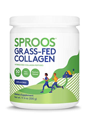Sproos Premium Grass-Fed Collagen Peptide Powder | Pasture-Raised, Non-GMO and Gluten-Free | Unflavored and Odorless (Large Tub)