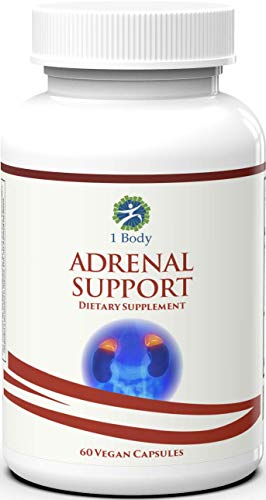 Adrenal Support Ashwagandha Capsules - Cortisol Manager - A Supplement containing Rhodiola Rosea, Vitamin B12, B5, B6, Magnesium, Ginger Root Extract, Schizandra Berry, Ashwaganda - Vegetarian