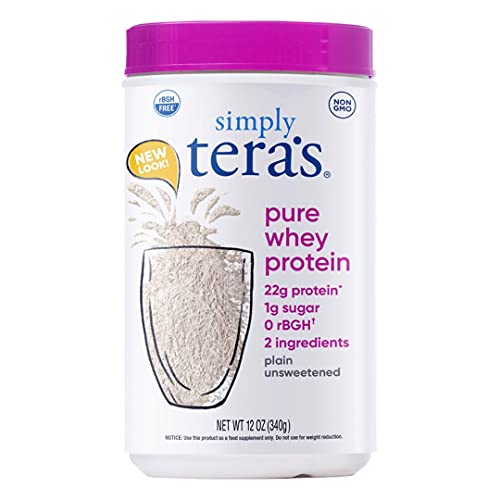 Tera's Whey Protein, rBGH Free, Plain, Unsweetened, 12 Ounce