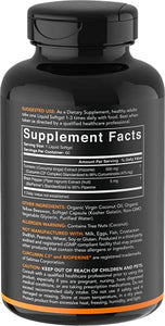 Turmeric Curcumin C3 Complex 500mg, Enhanced with Black Pepper & Organic Coconut Oil for Better Absorption; Non-GMO & Gluten Free