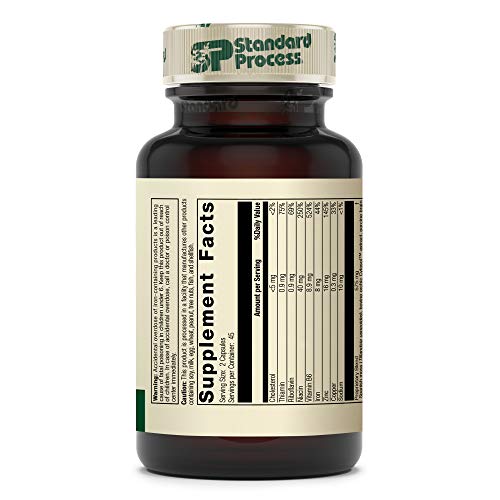 Standard Process Neuroplex - Whole Food Nervous System Supplements, Brain Health and Brain Support with Thiamin, Spanish Moss, Riboflavin, Calcium Lactate, Vitamin B6, Niacin, and More - 90 Capsules
