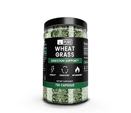 Wheat Grass Capsules 730 Capsules (900 mg/Serving), Digestion, Energy, 8 Month Supply