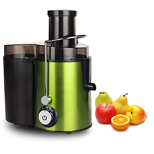 XBYUNDING Juicer Machines，Slow Masticating Juicer Extractor Cold Press Juicing Machine for Fruits and Vegetables,Stainless Steel Wide Mouth High Juice Yield,Extract Healthy Nutrition(Color:Green)