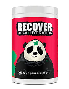 UNDERGROUND BIO LABS™ Panda SUPPS – Recover BCAA + Hydration - 30 Servings, 5G BCAA 2:1:1, 1G L-Tyrosine, Coconut Water Powder, L-Glutamine, Superior Taste and Absorption (Strawberry Watermelon)